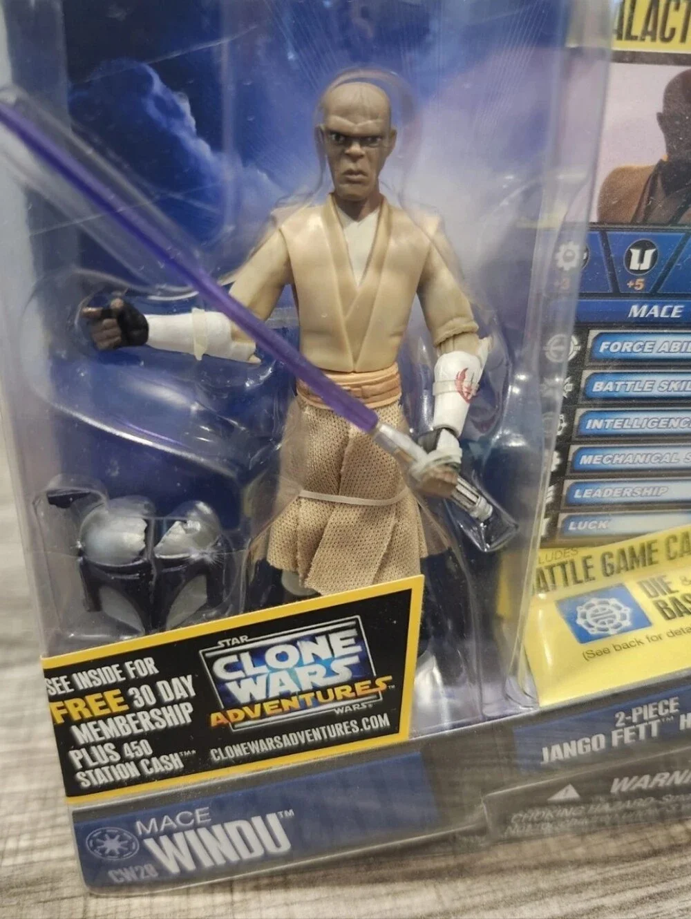 2010 Hasbro Star Wars: The Clone Wars MACE WINDU CW20 Action Figure New